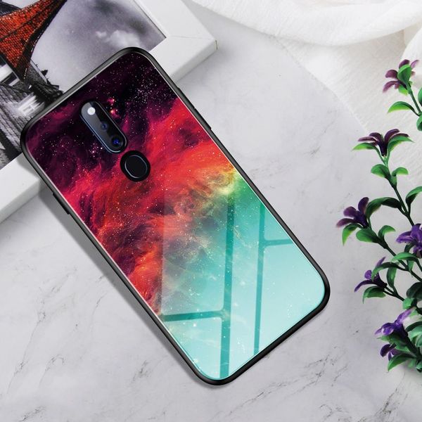 

shockproof tempered glass tpu case for oppo f11 pro