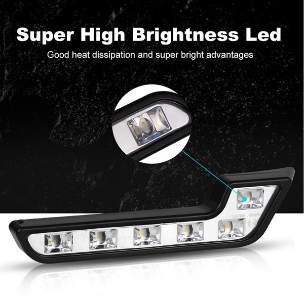 12 V Super Bright DRL LED Luci di marcia diurna per auto Auto Impermeabile LED LED Luci di guida Fendinebbia Auto Styling