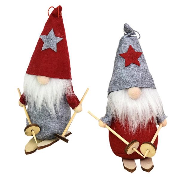 

2pcs beautiful delicate christmas adornment christmas doll pendant xmas hanging ornament for inside indoor