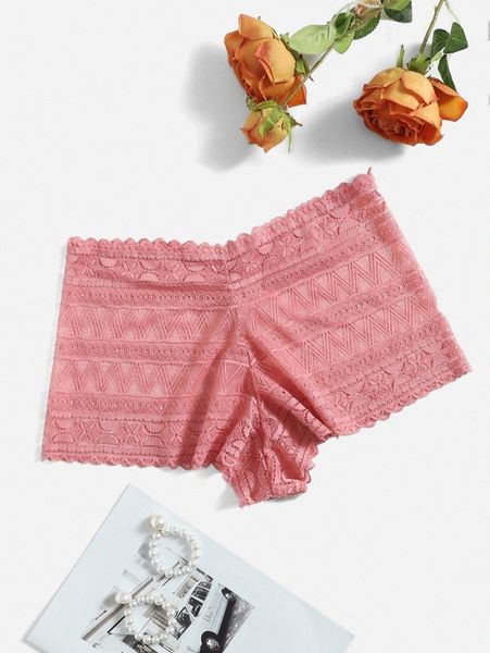 

plus floral lace shortie p01k#, Black;white