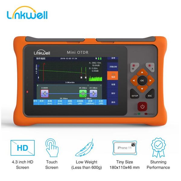 

active fiber live test mini otdr 1550nm 20db optic fiber reflect touch screen event map ethernet cable tester equipment sm