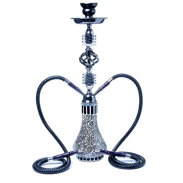 

new glass arab cup sheesha chicha nargile for hookah set double smoke pipe