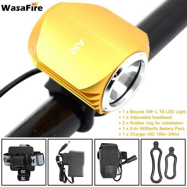 

bike lights wasafire 2500 lumen xm-l2 led light headlamp headlight 3 modes bicycle lamp outdoor cycling accessories