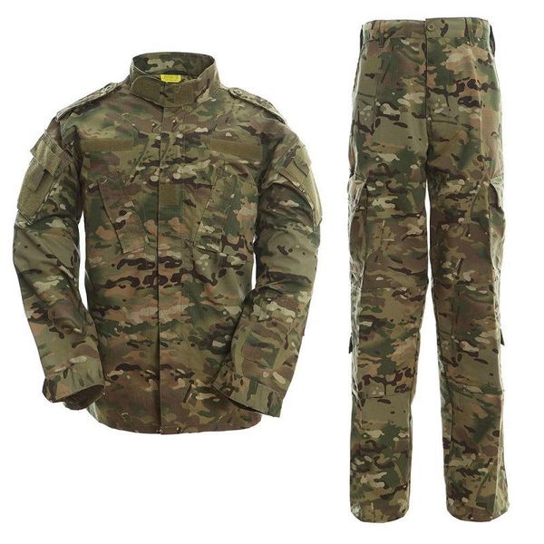 

hunting sets uniform camouflage shirt pants set men army special forces combat coat solider training cloth fg acu cp, Camo