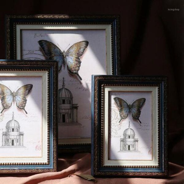 

european style retro p frame resin picture frame decorated rectangle deskornaments home decor diy craft decoration1