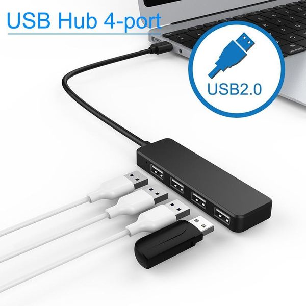 

ultra slim usb hub 4-port usb 2.0 hub black