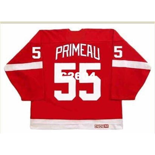 

men #55 keith primeau detroit red wings ccm vintage retro hockey jersey or custom any name or number retro jersey, Black