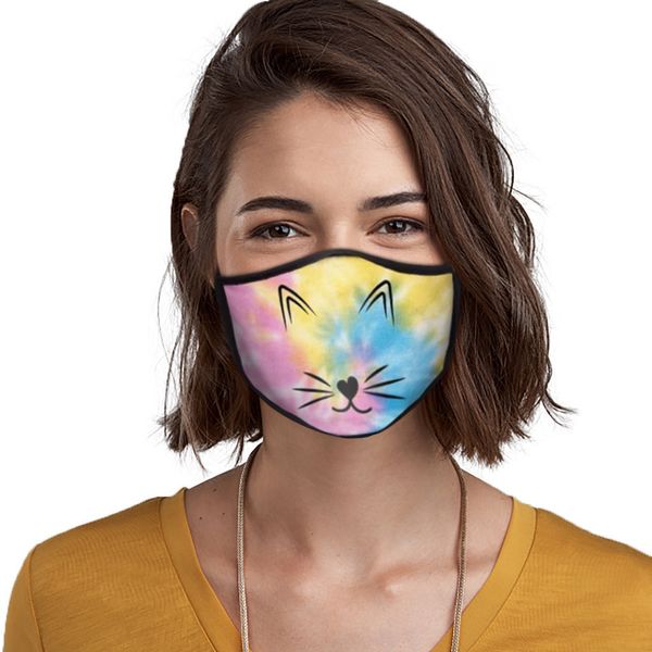 

mascherine washable face outdoor reusable cat protective tye dyed print proof shield repeatable masks windproof ha