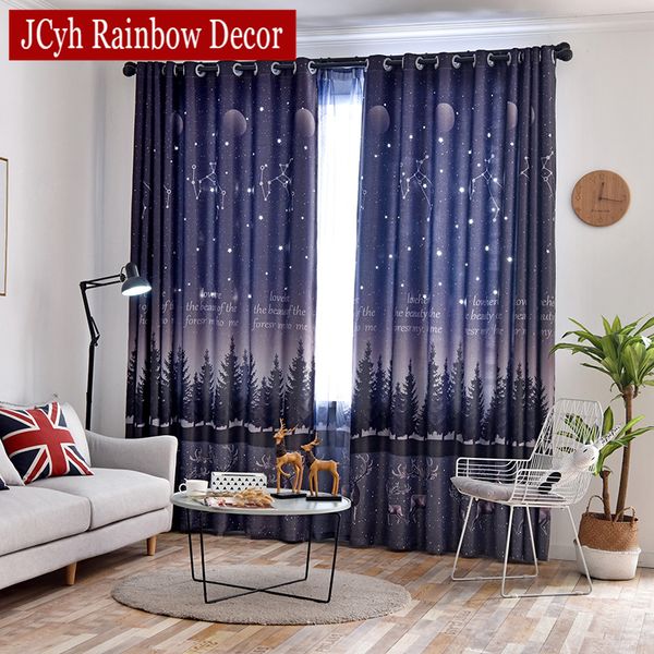 

modern starry sky blackout curtains for living room hollow window blackout curtains for kids bedroom rideaux enfant cortinas