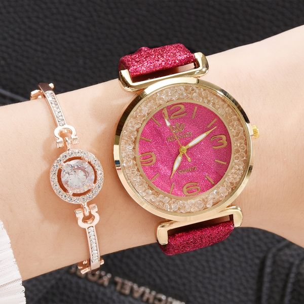 

wholesale 30pcs mixed color fashion 43mm x 10mm 39g quartz ladies watch women's children's students watches casual wristwatches ch, Slivery;brown