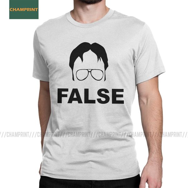 

sport dwight schrute false the office t-shirts men tv series michael scott jim halpert dunder scranton cotton tee short sleeve t shirt