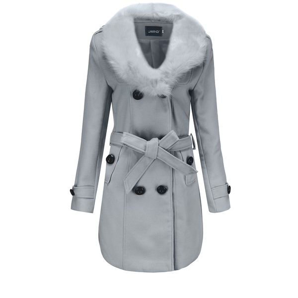 

2021 new female medium winter jacket wear korean double-breasted thin fit great collar double-sided wool coat kkqe, Black