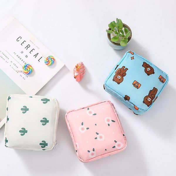 

portable mini sanitary pad napkin storage bag girl women's cosmetic coin card sundries container organizer pouch pocket bag1