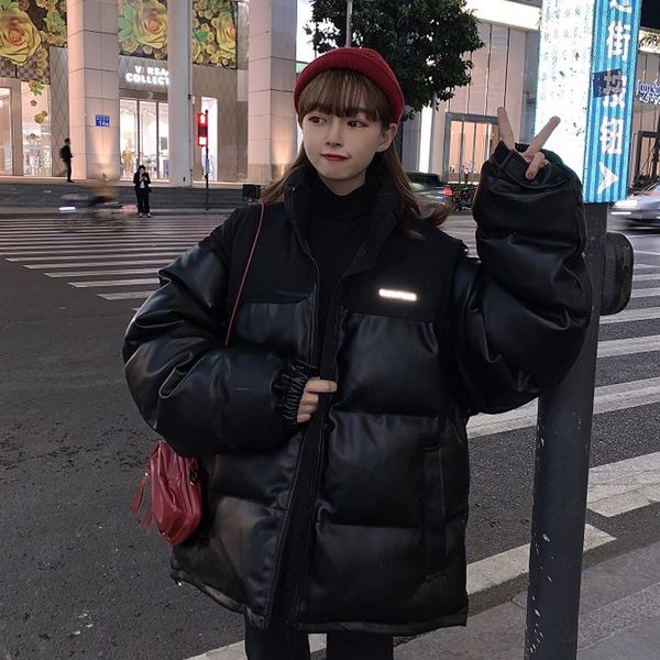 

2021 new loose and cumbersome cotton quilted woman's jacket ly7o, Black