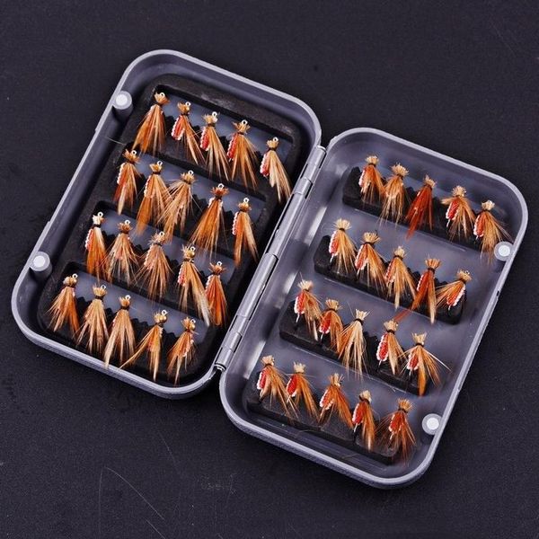 

40pcs lures fly fishing hooks butterfly insects style salmon flies trout single dry fly fishing lure fishin qyltyw