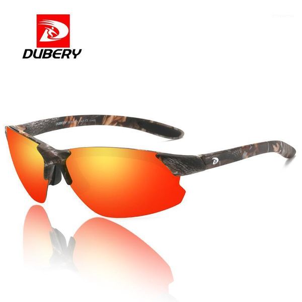 

dubery 2020 sports style polarized sunglasses men camouflage frame fishing sun glasses mens outdoor uv400 protection goggles1, White;black