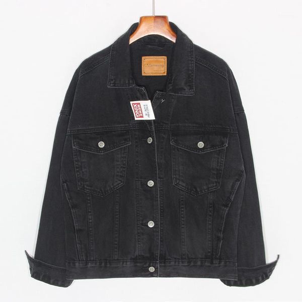 

women jacket new autumn casual denim jacket women fashion coat plus size pockets loose jackets jeans coat female1, Black;brown