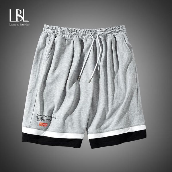 

summer men casual knee length shorts 2020 color patchwork joggers short sweatpants trousers men bermuda shorts roupa masculina, White;black