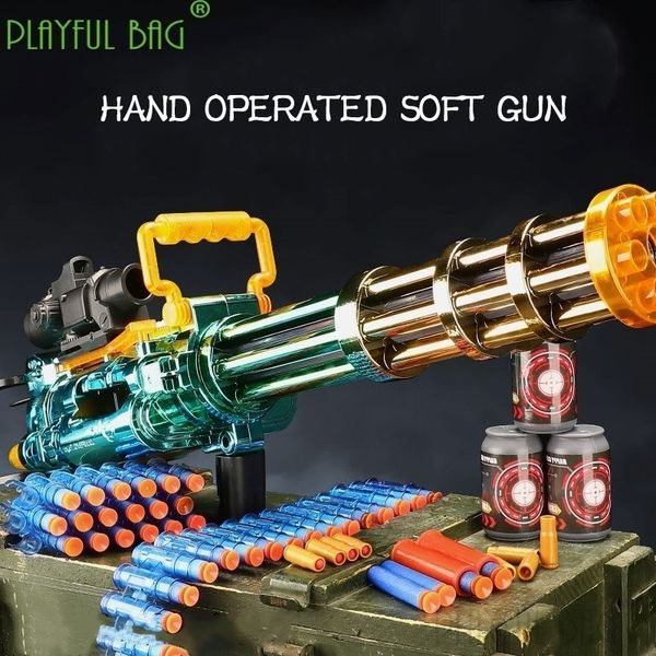 

5444outdoor sports gold gatling soft bullet electric continuous fire children's toy gun boy chicken model gift nd13