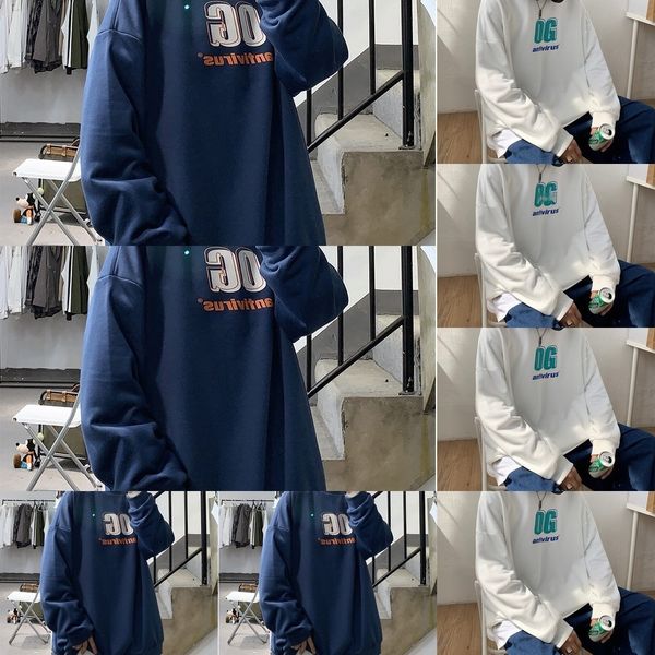 

oqvf4 new round neck sweatersweater printed pullover sweaterletter trend pullovers autumn winter 20 studentsversatile men's and women&#, Black