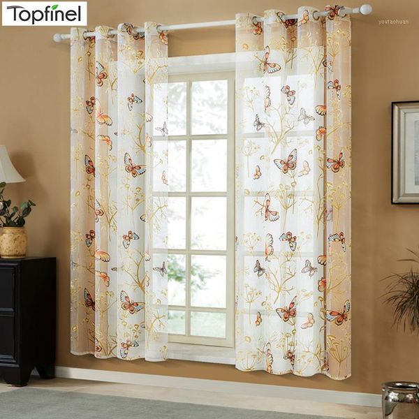 

curtain & drapes inel butterfly tulle curtains for living room colorful bedroom kitchen custom made modern window treatments 1