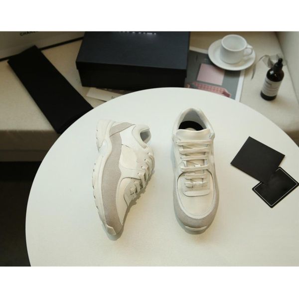 

spring 2020 new lovers leisure sports shoe women's shoe men's shoes lace up color matching thick sole running, Black