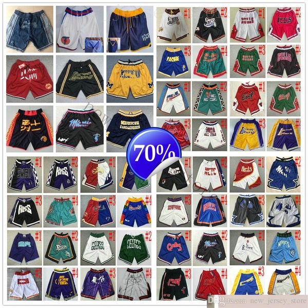 

stitched retro pocket basketball shorts wholesale man digital print basketball retro pocket short size s m l  xxl, Black