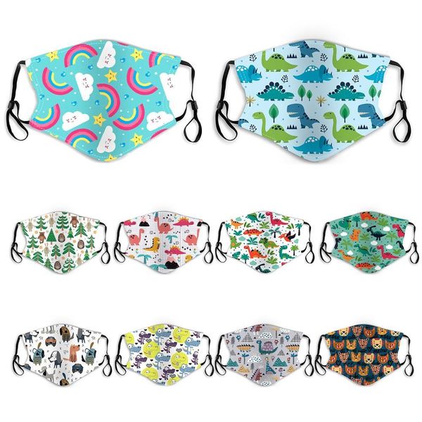 

fengrise cartoon printed cloth mask birthday decor dinosaur party supplies christmas kids gifts baby shower