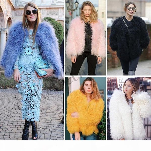 

ethel anderson women lamb fur coat tan sheep fur coats short whole skin jacket 50cm mongolia sheep midwaist length, Black