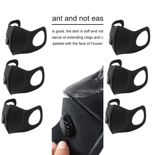 

pollution anti 9pcs dust men women face pm2.5 respirator black breathable valve mask filter 3d wttf