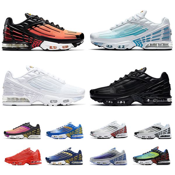 

plus 3 tn turned parachute sunset running shoes men designer sneakers blue spider air max airmax anniversary edition mens trainers