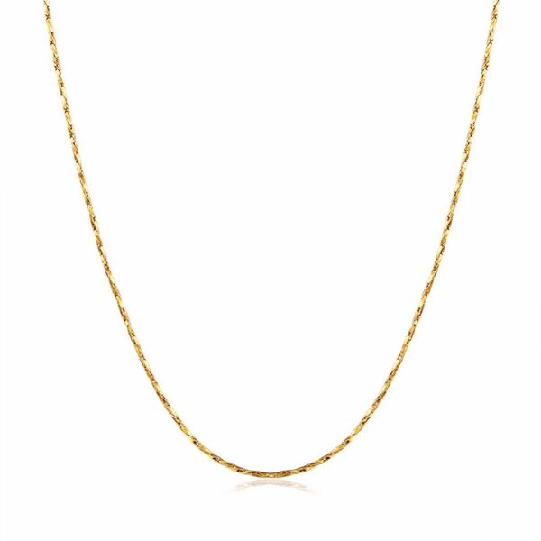 

women's fine thin chain for pendant 18kgp electroplate gold rose gold silver 0.5mm necklaces chains fastness to fading chains