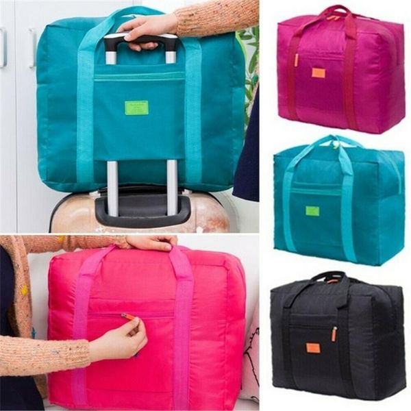 

travel big size foldable waterproof luggage bag storage carry-on duffle bag
