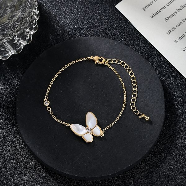 

dn9qk light braceletnational браслет роскошного белого рябчика бабочек ins меньшинство простого дизайн чистое красным высокое чувство рука s, Golden;silver