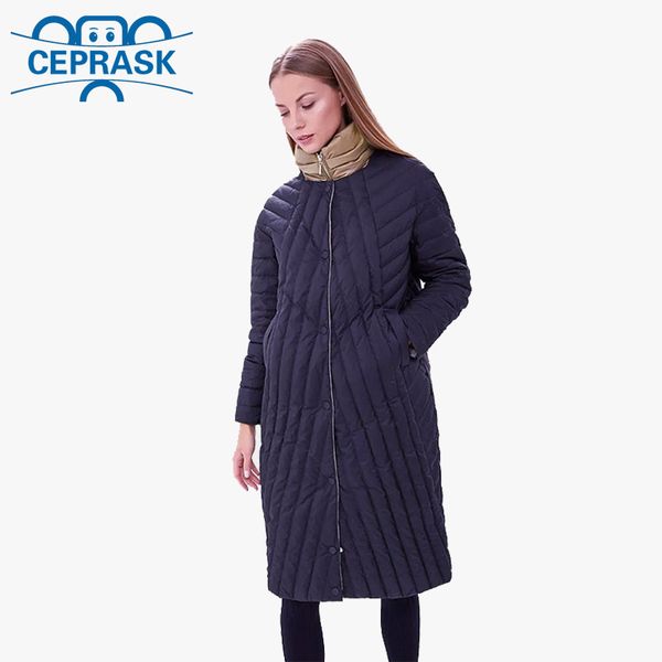 

2020 new quilted spring autum women's parka windproof thin women coat long plus size 6xl warm cotton jacket ceprask 1014, Black