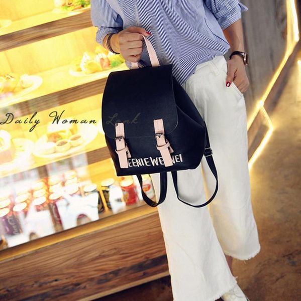 

pu leather backpack for girls school bag korean style women backpack female 2020 soft retro college ladies 1.26