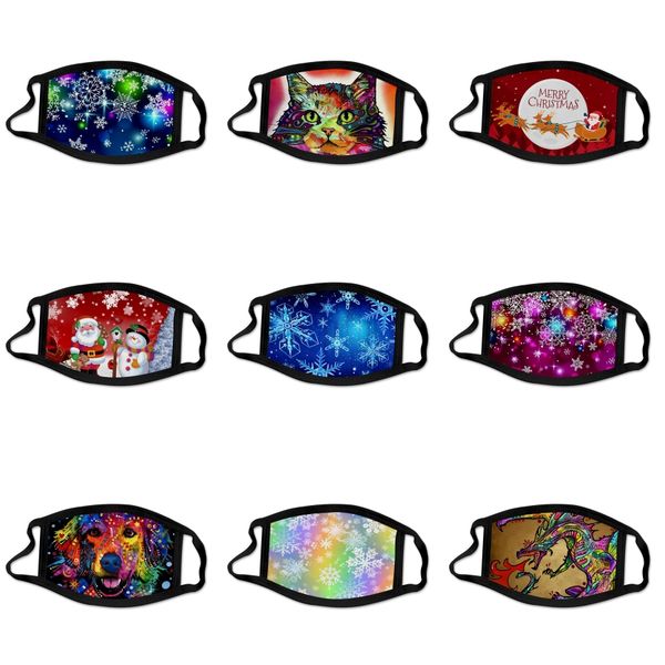 

designer printed mask holiday party christmas make up mask outdoor dance full face anti-ancient mask#337, Black