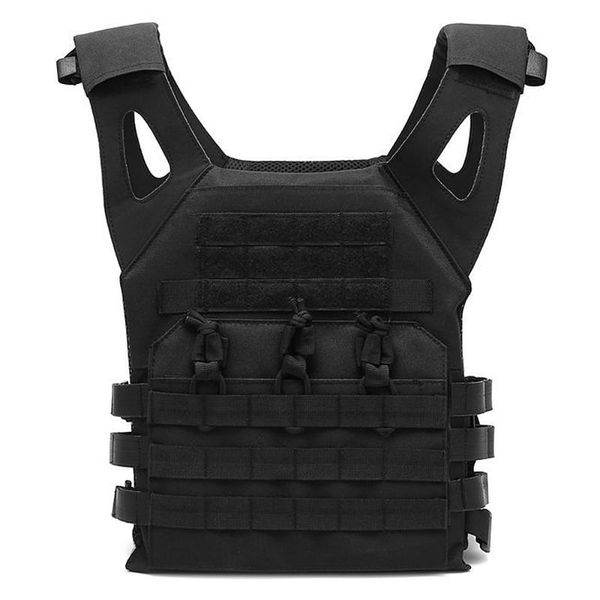 

hunting jackets tactical vest outdoor molle breathable game protective adjustable training for camping hiking, Camo;black