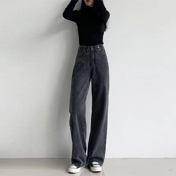 

women warm high waist jeans wide leg mom loose denim trousers ladies autumn fashion plus velvet casual pant mujer kg-535, Blue