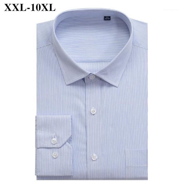 

men's casual shirts big size 5xl 6xl 7xl 8xl 9xl 10xl men's 100% cotton striped shirt business long sleeve loose brand shi, White;black