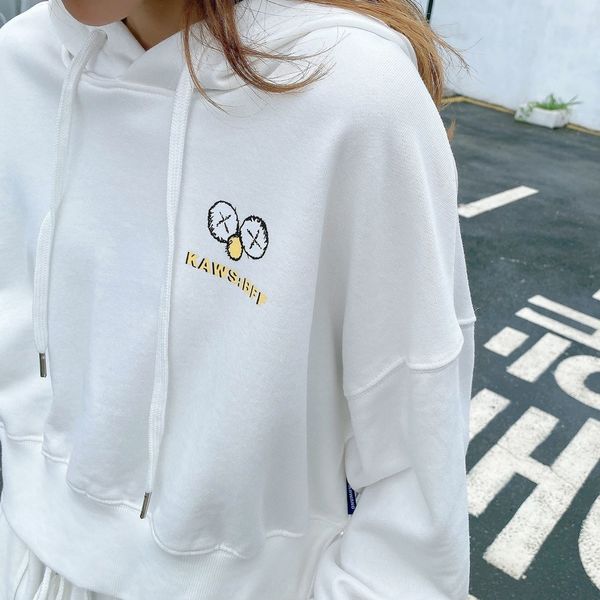 

sthbw весной и осенью новый корейский моды случайные универсален рукавами с капюшоном для печати рыхлый короткий мультфильм свитер sweatersw, Black