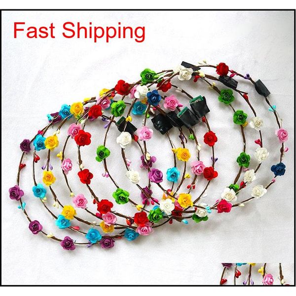 

flashing led hairbands strings glow flower crown headbands light party rave floral hair garland luminous wreath f qylbpc nana_shop, Silver