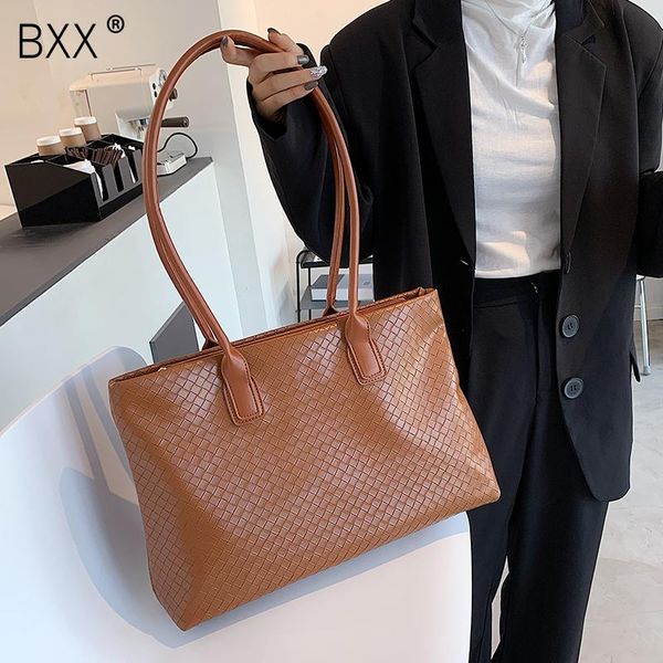 

bxx] vintage pu leather weave shoulder bags for women 2020 high capacity lady winter trending handbags and purses ho991