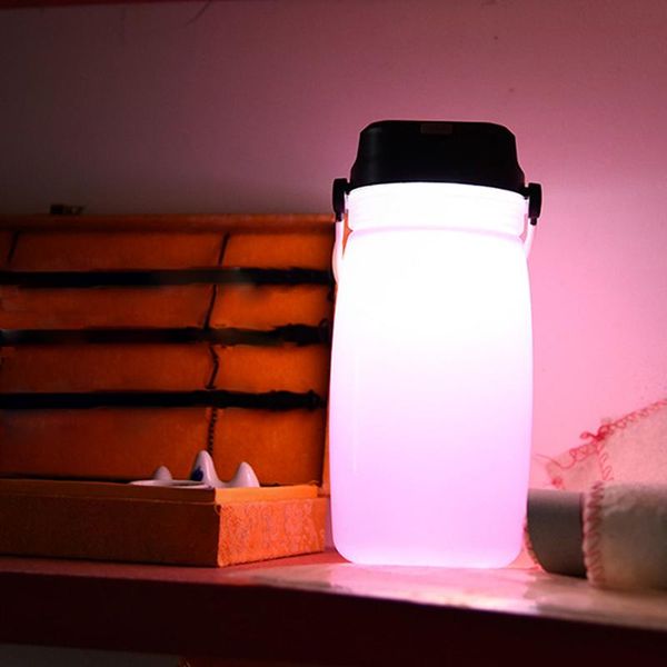 

portable solar camping light 3 level lighting portable camp lamp power bank emergency lantern riding usb rechargeable bbyiqh alice_bag