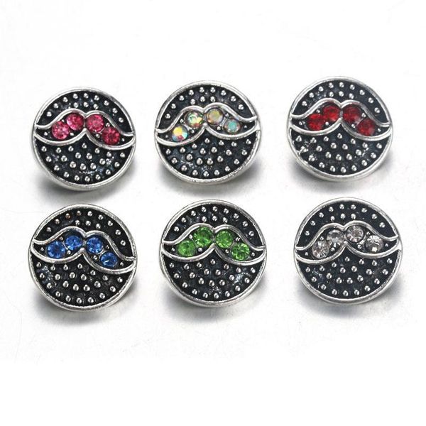 

10pcs lot 6 color 12mm snap jewelry vintage rhinestone metal snap buttons fit 12mm sivler diy snap bracelets jewelry 9844 h sqcldn