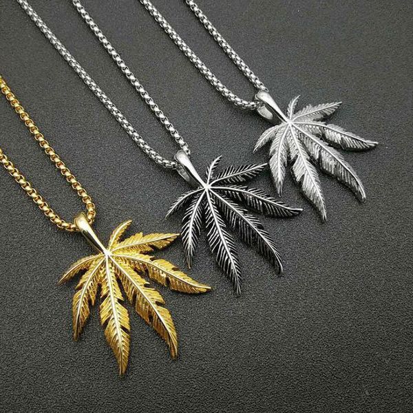 

new arrival tree leaf necklace for women men boho 3 colors maple leaf necklaces long gold chain charm hip hop valentine's day jewelry, Silver