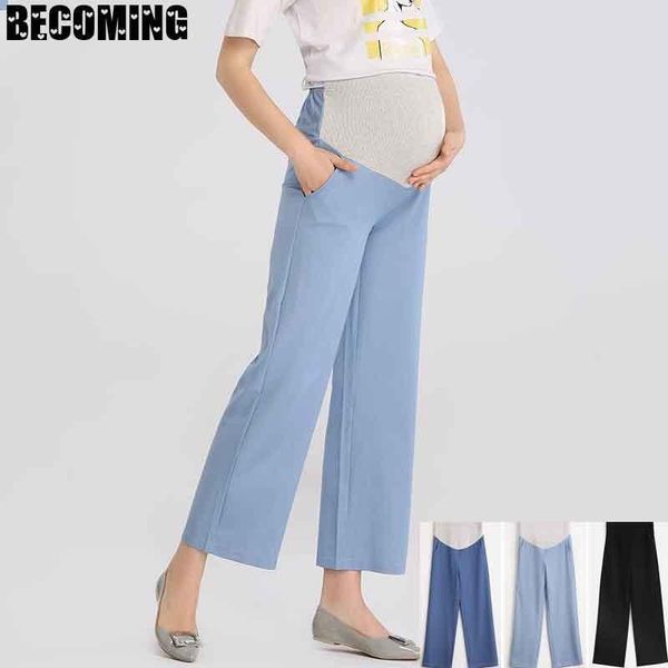 

pregnancy pant loose wide leg big size maternity pants spring maternity trouser summer pregnancy pants spring trousers, White