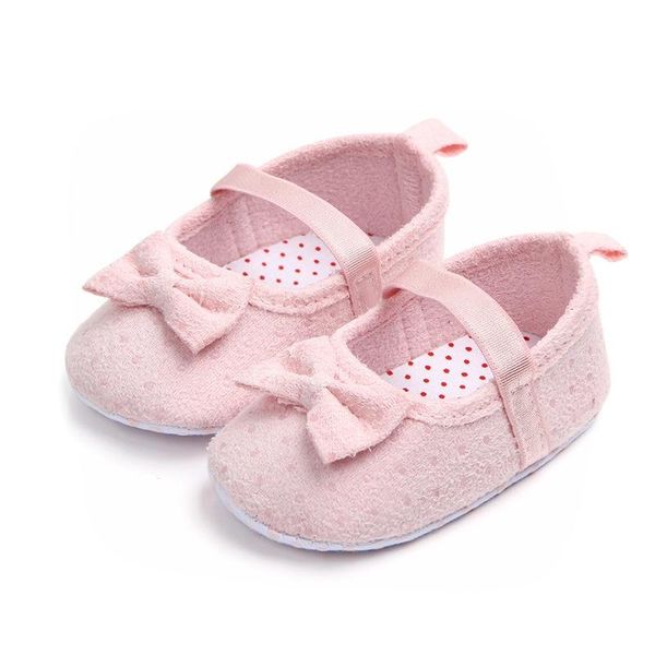 

first walkers born baby girl shoes cute bow princess anti-slip toddler crib 0-18 months