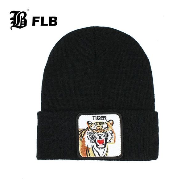 

flb] животные beanie мужчины женская темная вязаная шляпа для женщин gorra hip hop skullies bonnet unisex cap f384 wmtznx hwjh, Black;white