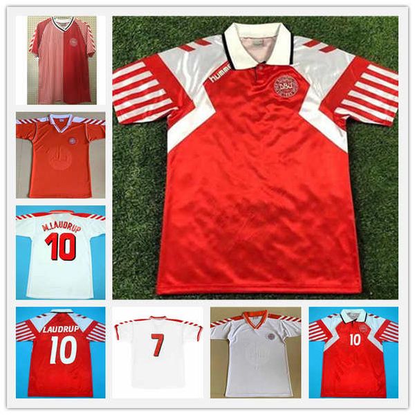 

schmeichel laudrup helveg heintze classic football shirt size s-xxl1992 1998 denmark retro soccer jersey 92 98 denmark team, Black;yellow